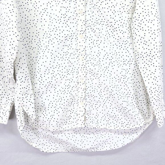 Madewell Shirt Womens Small Oversized Polka Dot Button Up Long Sleeve Top - Picture 10 of 15